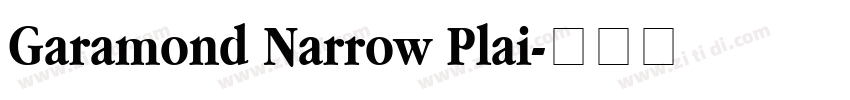 Garamond Narrow Plai字体转换